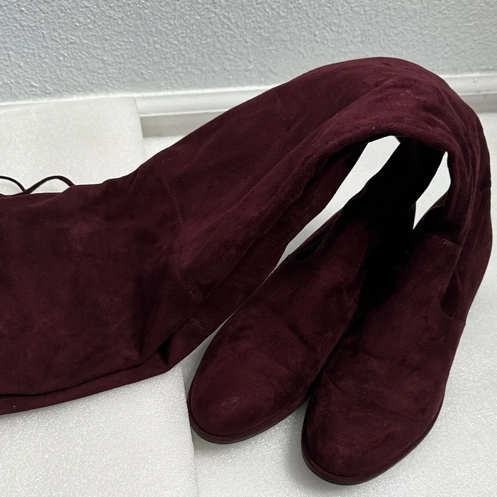 Mark fisher Women's Burgundy over the knee Boots size 7.5